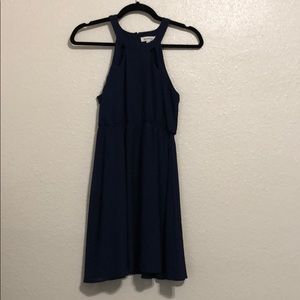 Navy Chiffon Dress